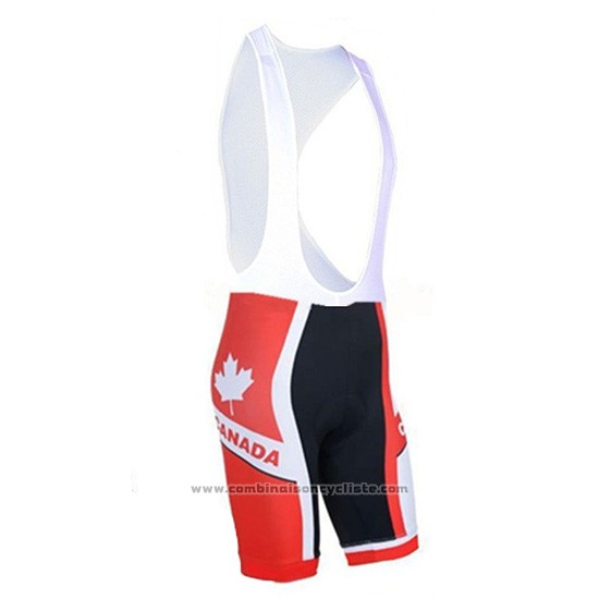 2018 Maillot Cyclisme Canada Orange et Blanc Manches Courtes et Cuissard